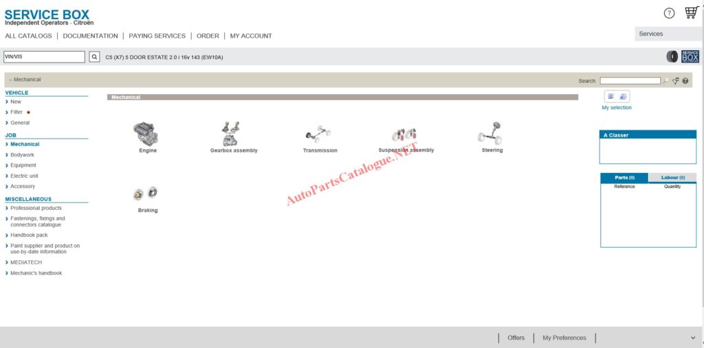 Citroen Service Box EPC [2026] Online Parts Catalog
