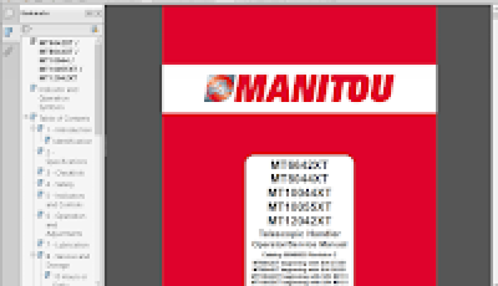 Manitou Parts Catalog , Service Manual 2016 AutoPartsCatalogue