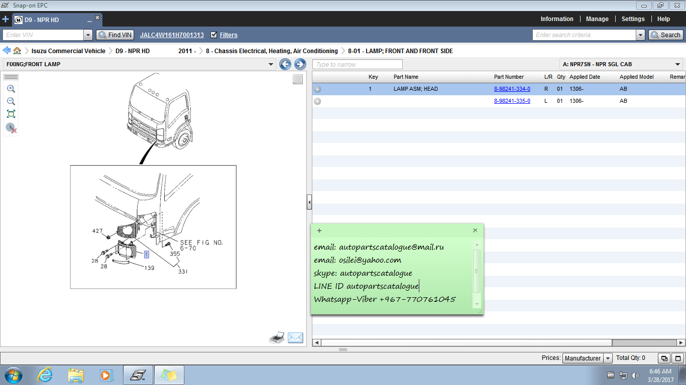 Isuzu parts catalog online