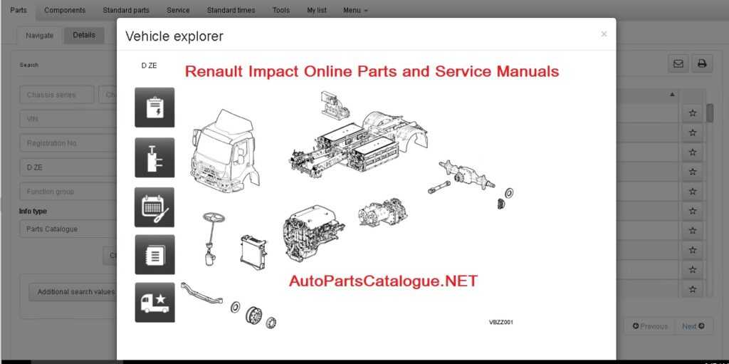 Renault Impact EPC 2022 Online Parts and Service Manuals