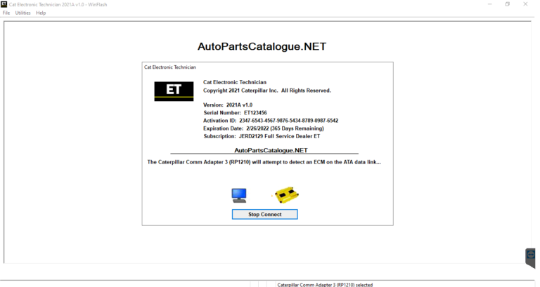 Caterpillar Electronic Technician (Cat ET 2021A) + Factory Password