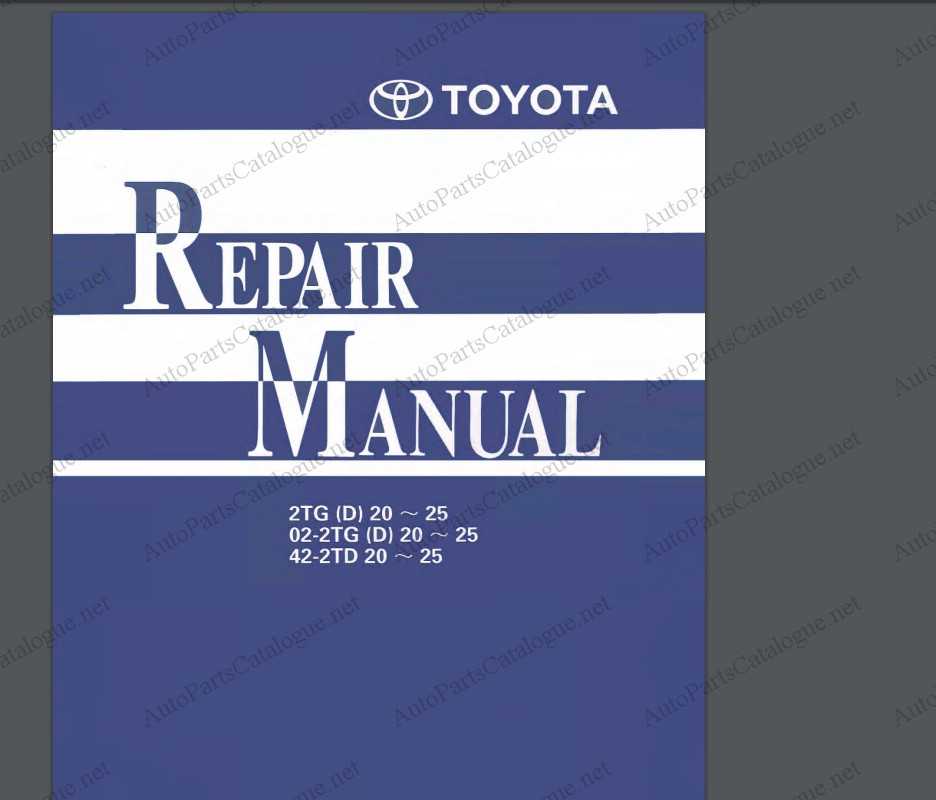 Toyota Forklift Trucks Parts Service Manuals Pdf Collection Download