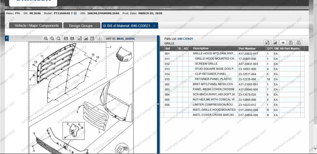 Freightliner Online Parts Lookup