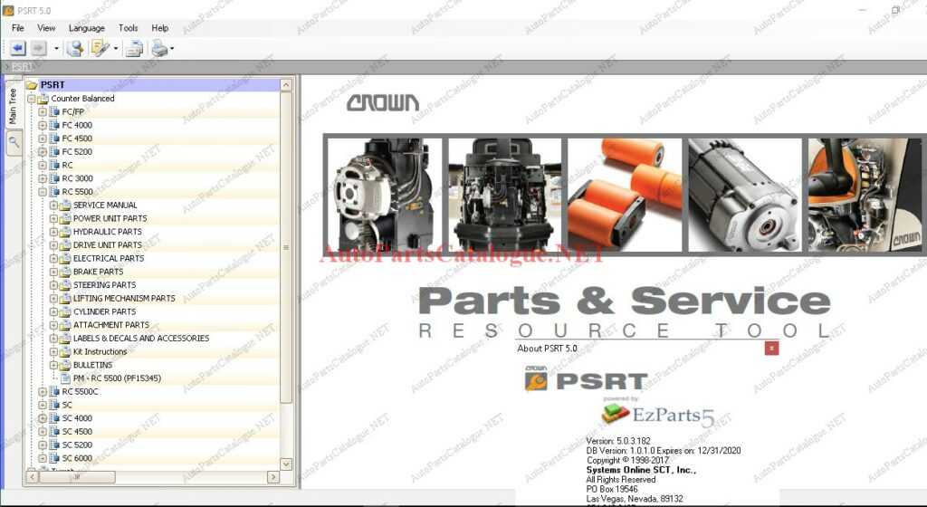 Crown Forklifts PSRT [2020] Parts and Service Resource Tool V5 Download