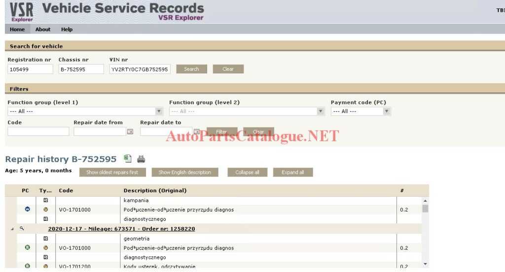 VOLVO IMPACT Online 2021 Parts Catalog & Service Information