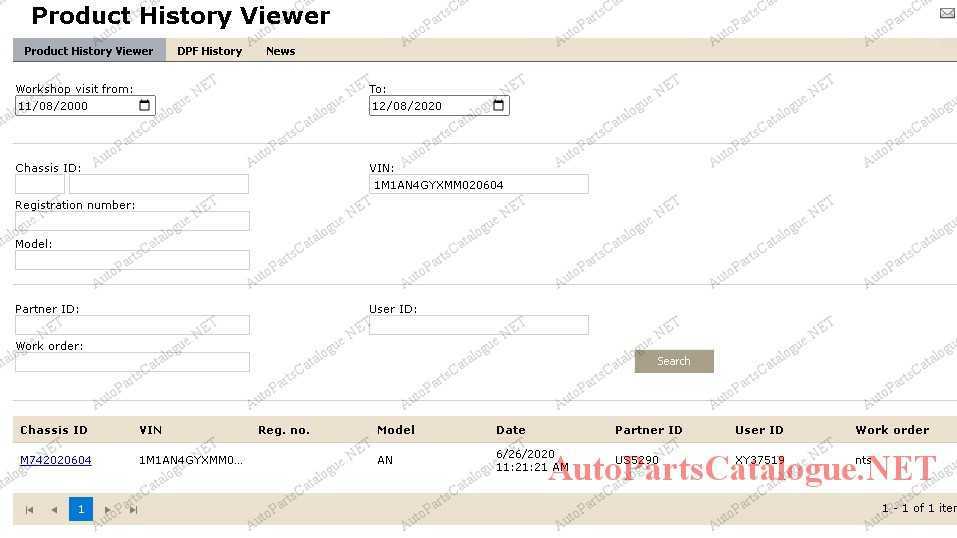 MACK TRUCKS IMPACT 2021 Online Parts Catalog & Service Information
