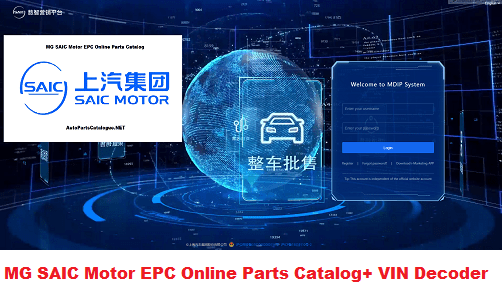 MG SAIC Motor EPC Online Parts Catalog