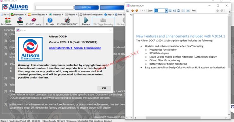 Allison DOC Premium Diagnostic Software