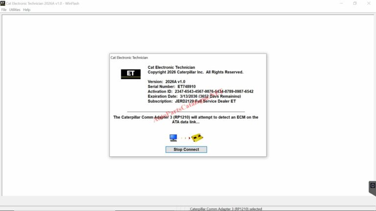 Caterpillar Electronic Technician (CAT ET 2026A) + Factory Password Generator