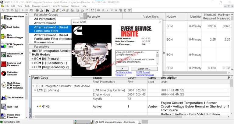 Cummins INSITE Pro Engine Diagnostics Software