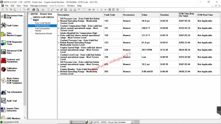 Cummins INSITE Pro Engine Diagnostics