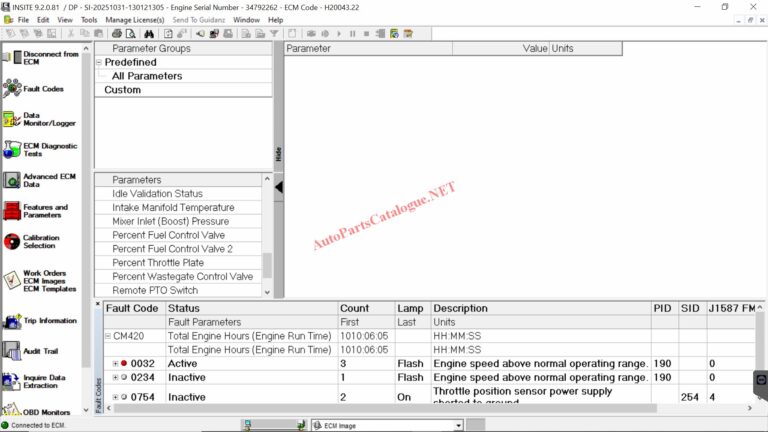 Cummins INSITE Pro Engine Diagnostics