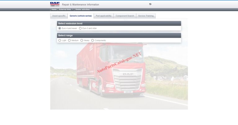 DAF Rapido RMI EPC Online Parts Catalog & Service Information