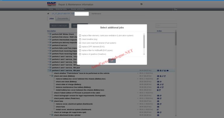 DAF Rapido RMI EPC Online Parts Catalog & Service Information