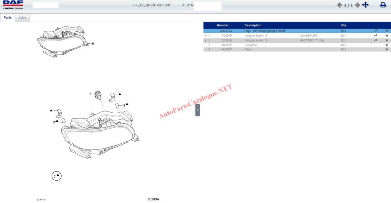 DAF Rapido RMI EPC Online Parts Catalog & Service Information