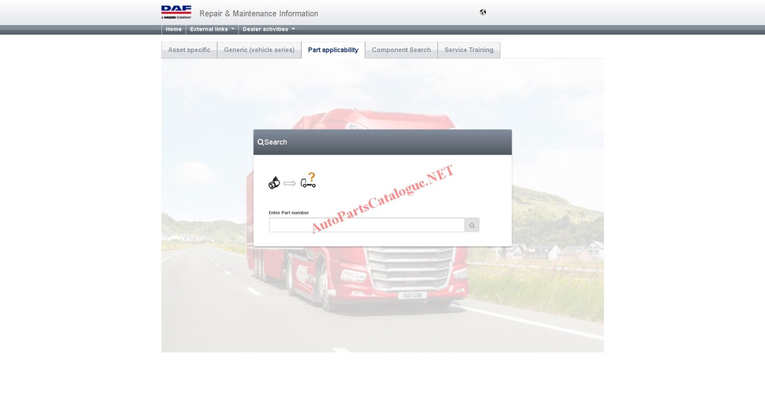 DAF RMI EPC [2026] Online Parts Catalog & Service