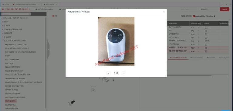Exeed EPC Picture Of Real Products feature