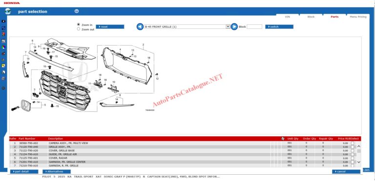 HONDA EPC Online  Electronic Parts Catalog