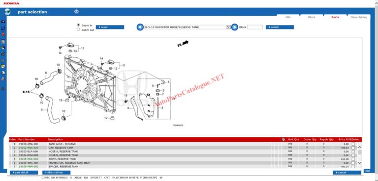 HONDA EPC Online  Electronic Parts Catalog