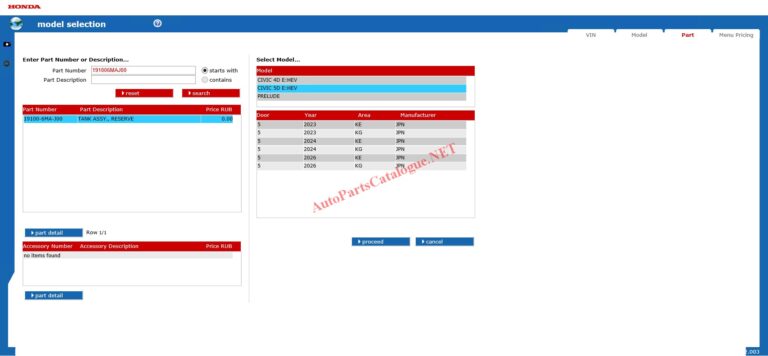 HONDA EPC Online  Electronic Parts Catalog