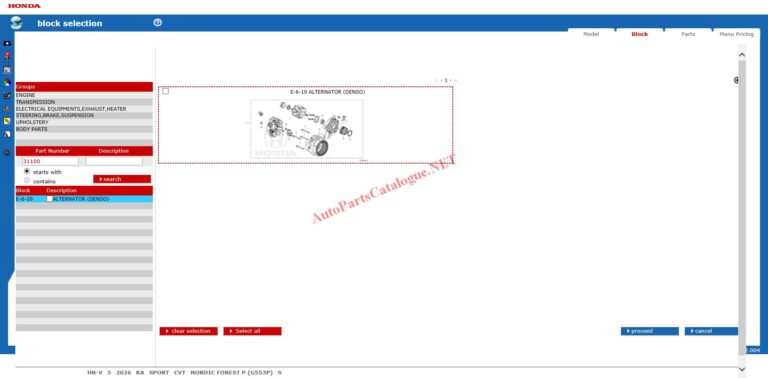 HONDA EPC Online  Electronic Parts Catalog