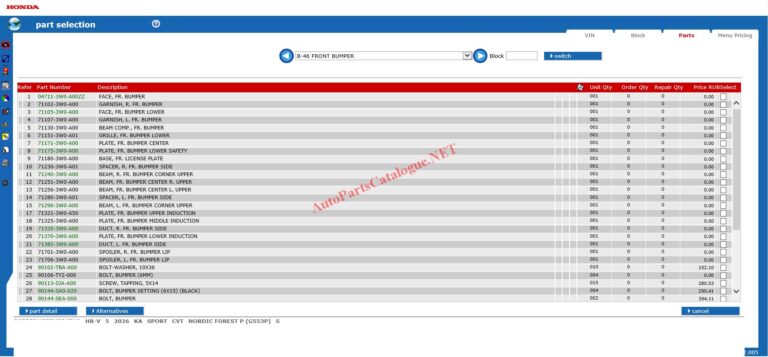 HONDA EPC Online  Electronic Parts Catalog