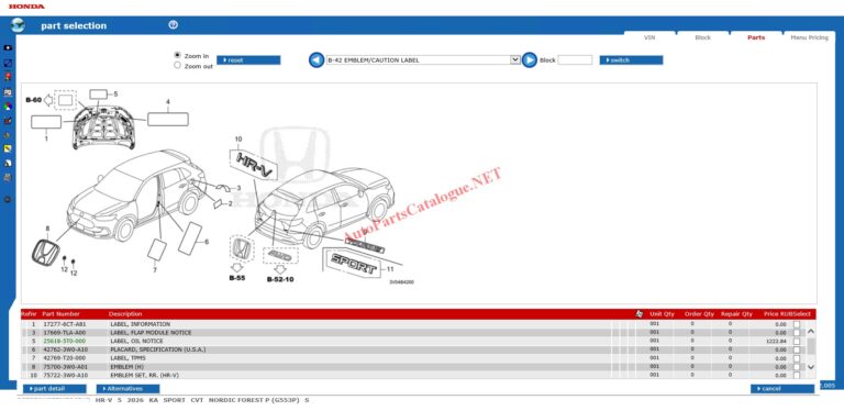 HONDA EPC Online  Electronic Parts Catalog