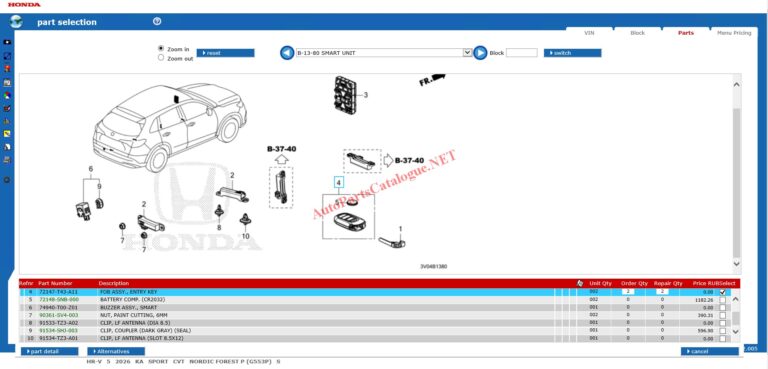 HONDA EPC Online  Electronic Parts Catalog