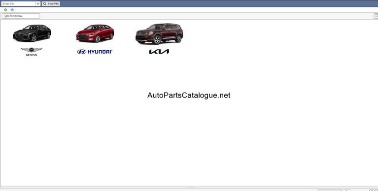 Hyundai KIA Snap-on EPC home screen brand selection