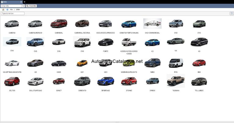 Hyundai vehicle catalog grid IONIQ Palisade Tucson Santa Fe