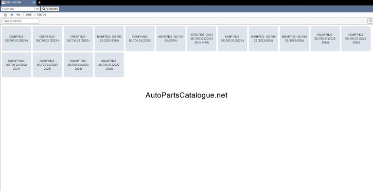 Hyundai Universe Aero bus commercial parts in Snap-on EPC