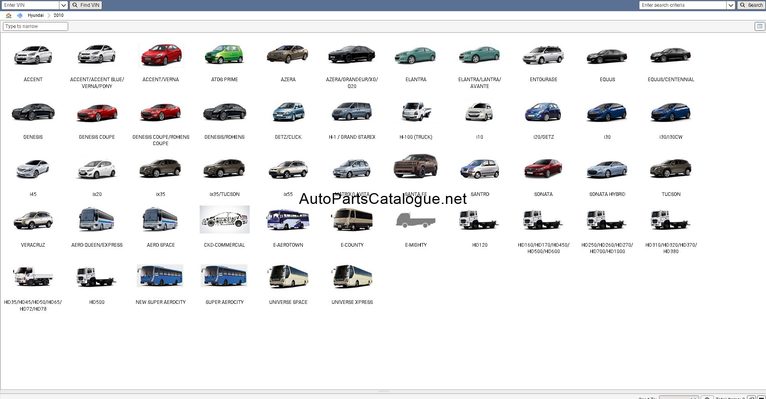 KIA Carnival Sorento Telluride parts catalog interface
