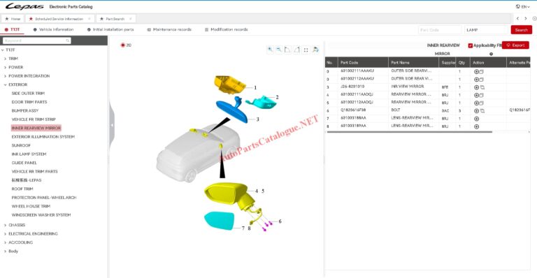 LEPAS L4 compact crossover exploded parts diagram