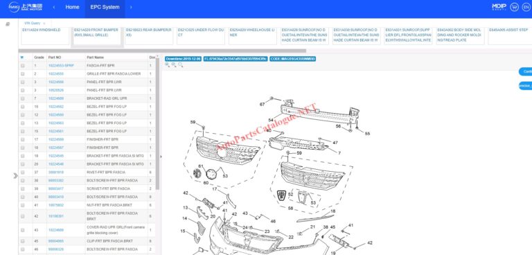 SAIC MOTOR EPC Online Parts Catalog