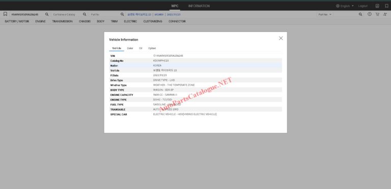 MOBIS WPC EPC Hyundai & KIA Online Parts Catalog