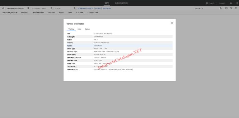 MOBIS WPC EPC Hyundai & KIA Online Parts Catalog