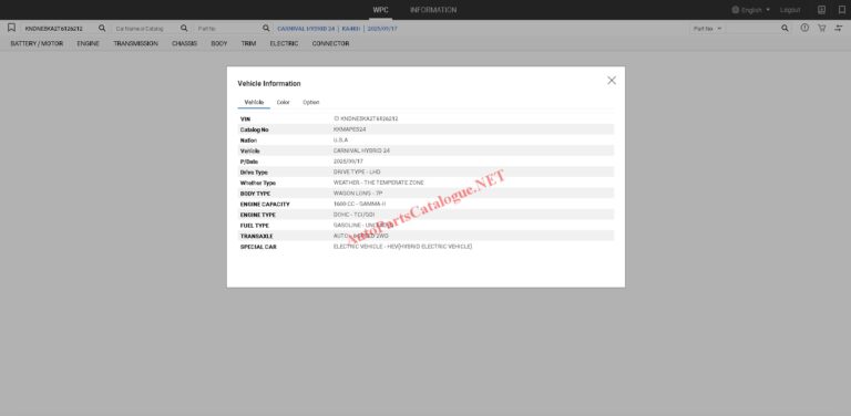 MOBIS WPC EPC Hyundai & KIA Online Parts Catalog