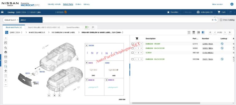 Nissan Microcat EPC Online Parts Catalog