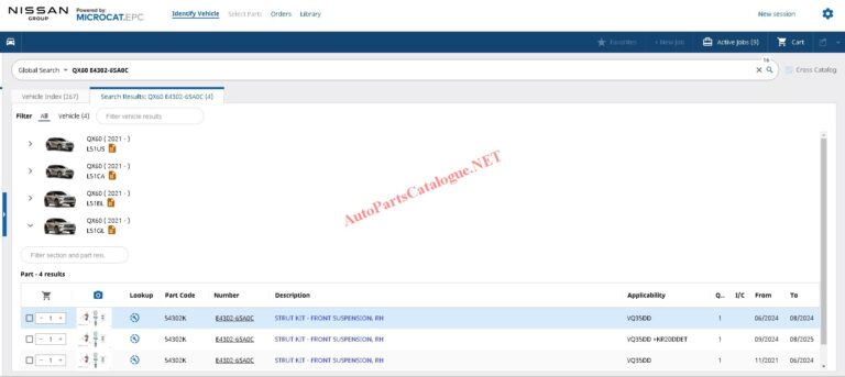Nissan Microcat EPC Online Parts Catalog