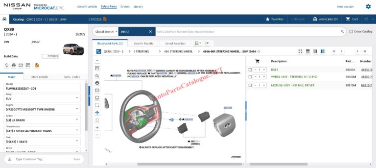 Nissan Microcat EPC Online Parts Catalog