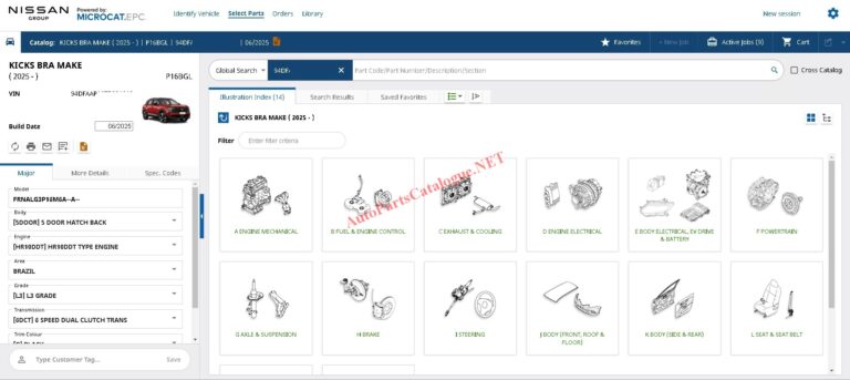 Nissan Microcat EPC Online Parts Catalog