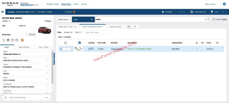 Nissan Microcat EPC Online Parts Catalog