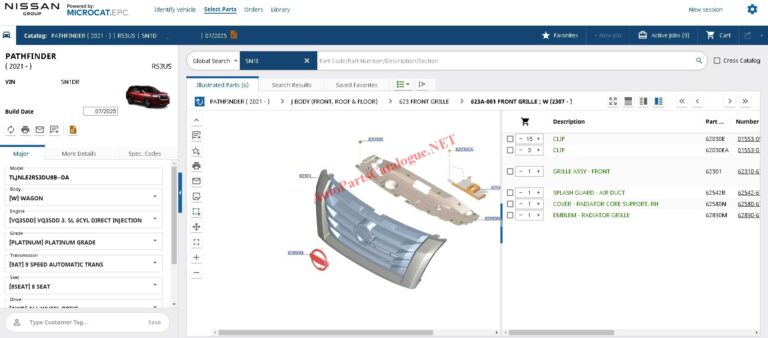 Nissan Microcat EPC Online Parts Catalog