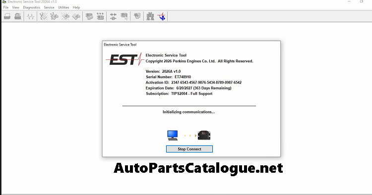 Perkins EST Electronic Service Tool (Perkins EST 2026A) + Factory Password Generator