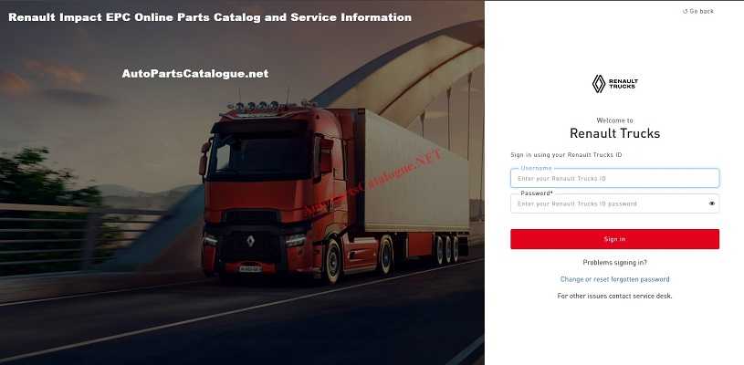 Renault Impact EPC Online Parts and Service Information