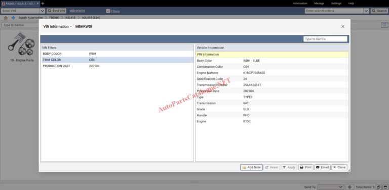 Suzuki Snap-on EPC Online Parts Catalog