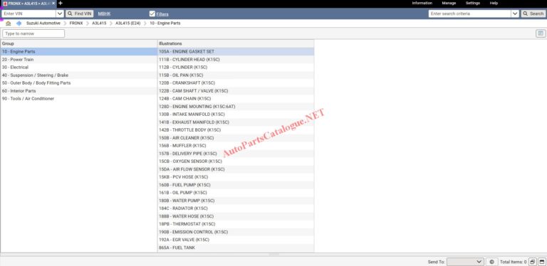 Suzuki Snap-on EPC Online Parts Catalog