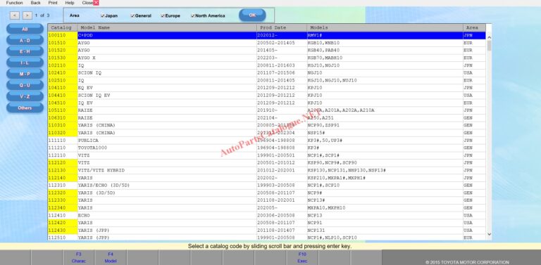 Toyota EPC Online Electronic Parts Catalog