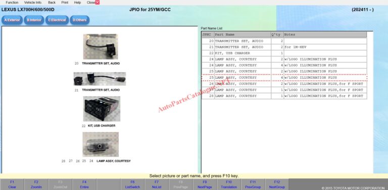 Toyota EPC Online Electronic Parts Catalog