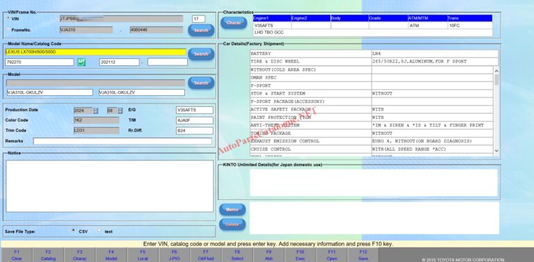 Toyota EPC Online Electronic Parts Catalog